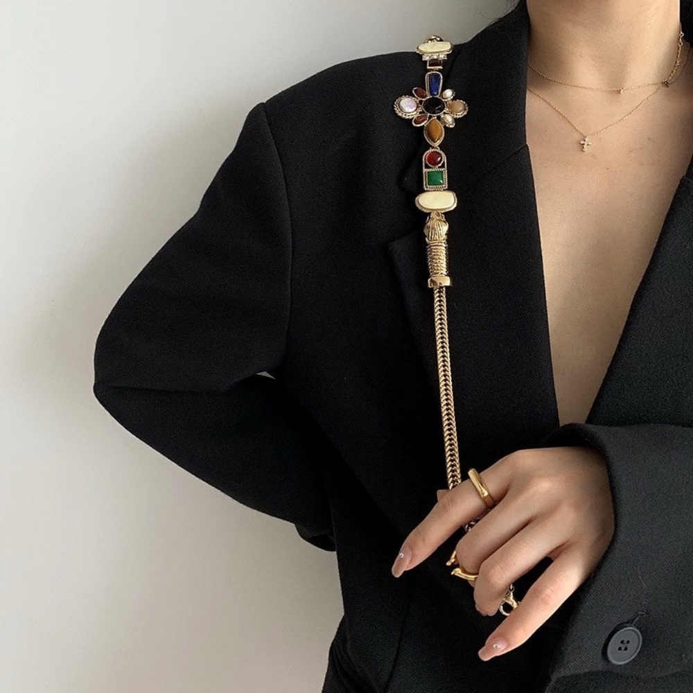 Elegant Multicolor Statement Brooch - image 1